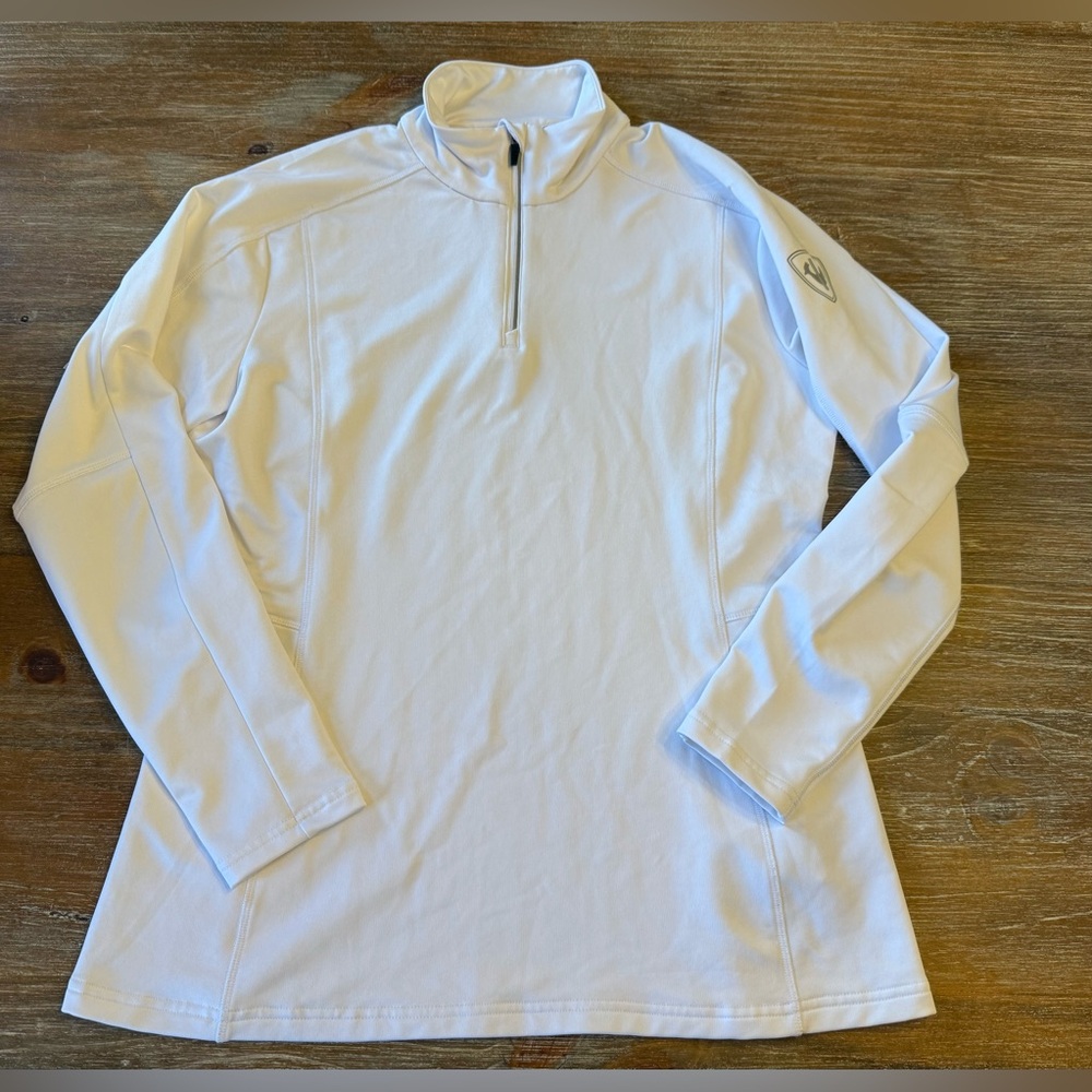 NWOT ROSSIGNOL WHITE SKI/SNOW BASE LAYER QUARTER ZIP
